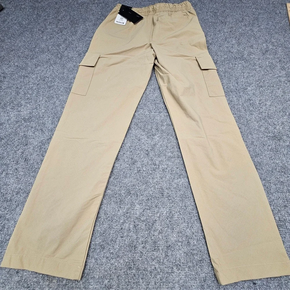 Hurley Boys Cargo Pants H2O-Dri 2-Way Stretch‎ Khaki Tan Size M 10-12